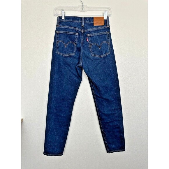 Levi's Wedgie Jeans Button Fly Medium Wash Blue High Rise Waist Size 25 - Picture 5 of 10